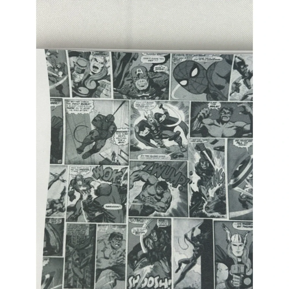 Marvel Action Heros Comic Strip Wallpaper 159502 Black and White 11Yds x 21